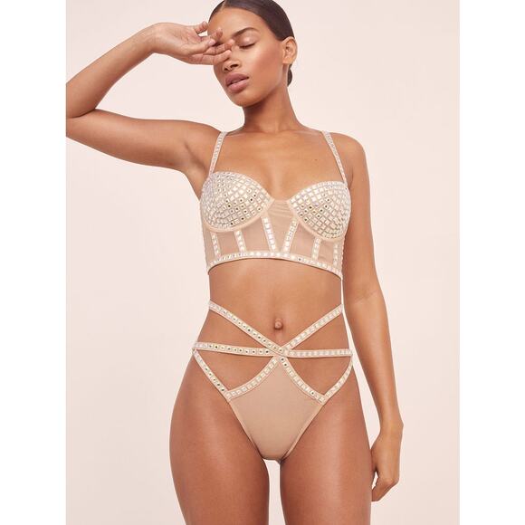 For Love and Lemons Jackpot High Waist Panty Nude - Picture 2 of 9